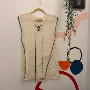 Moon River White Linen Dress